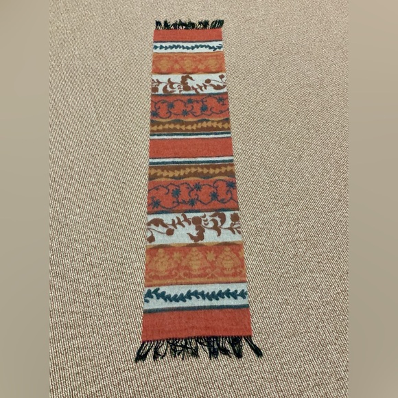 Vtg 1990s Y2K Soft Thick Premium Cashmere Wool Fringed Multi Patterned Scarf - Picture 4 of 14